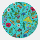 Search for teal flowers stickers Botanical