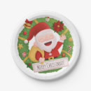 Search for santa claus paper plates Illustration