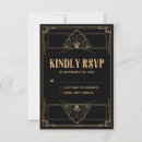 Search for 1920 rsvp cards Black and gold