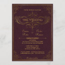 Search for leather wedding invitations Gold