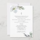 Search for white flowers christening invitations Watercolor