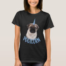 Search for pug womens tshirts Unicorn