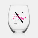 Search for hot pink barware Monogrammed
