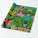 Search for tropical leaves wrapping paper Green