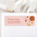 Search for pizza party return address labels Watercolor