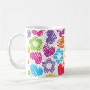 Search for multicolored hearts mugs Colourful