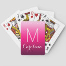 Search for girly playing cards Monograms