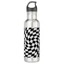 Search for black and white checkered water bottles Geometric