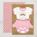 Search for tutu baby shower invitations Pink and gold