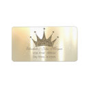 Search for princess wedding return address labels Tiara