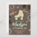 Search for rollerskate birthday invitations Neon