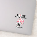 Search for my boyfriend stickers Red
