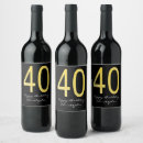 Search for 40th birthday wine labels Gold