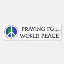 Search for peace on earth bumper stickers World