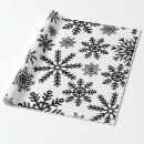 Search for black with snowflakes wrapping paper Party