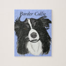 Search for border collie puzzles Black and white