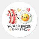 Search for bacon round stickers Cute