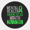 Search for mental health awareness month stickers Green
