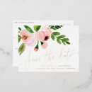 Search for gold foil save the date postcards Script