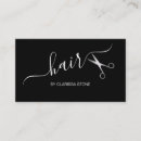 Search for black and silver business cards Hair stylist