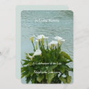 Search for white lily funeral invitations Memorial service