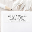 Search for black and white heart return address labels Bridal shower
