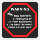Search for video surveillance stickers Store