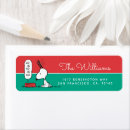 Search for dish return address labels Peanuts