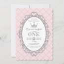 Search for crown 1st birthday invitations Girl first birthday