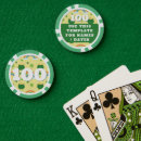 Search for lucky poker chips Four leaf clover