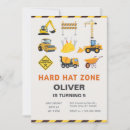 Search for construction site birthday invitations Excavator