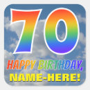 Search for happy 70 stickers 70 years old