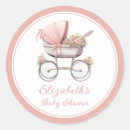 Search for pink baby carriage stickers Vintage