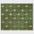 Search for vintage butterfly wrapping paper Green