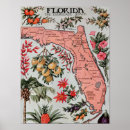 Search for vintage map of florida posters Floridian