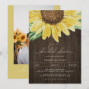 Search for rustic sunflower bridal shower invitations Wood
