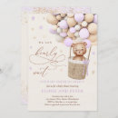 Search for purple teddy bear baby shower invitations We can bearly wait