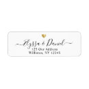 Search for gold heart return address labels Minimalist