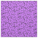 Search for musical notes fabric Black