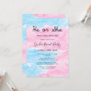 Search for reveal party invitations Watercolor