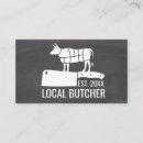 Search for cow business cards Butcher