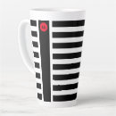 Search for black red white mugs Striped