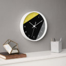 Search for grey and yellow clocks Contemporary