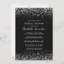 Search for silver bridal shower invitations Glam