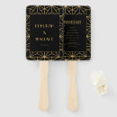 Search for art deco wedding programs Black and gold