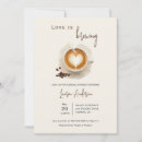 Search for love is brewing shower invitations Watercolor