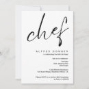 Search for chef invitations Minimalist