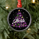 Search for pink ribbon christmas tree decorations Snowflake