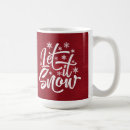 Search for white snow mugs Red and white