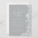 Search for grey bridal shower invitations Floral